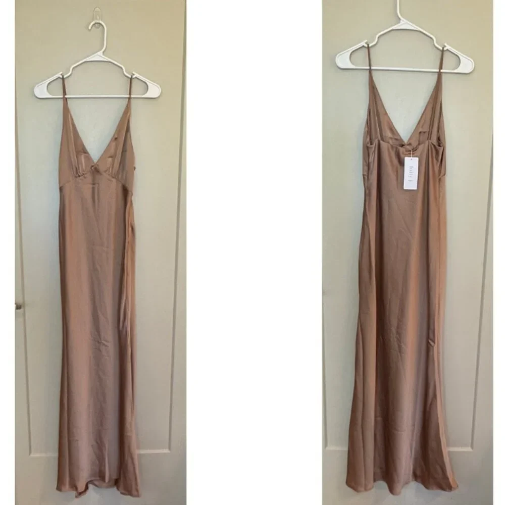 NWT Billy J Ziah Maxi Dress - Latte, Size 8 AU - Picture 3 of 3